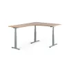 Biurko Z Regulacją Wysokości Modulus, Narożne, 1600x2000 Mm, Srebrna Rama, Dąb