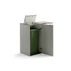Stacja Segregacji Celsius 2 Sekcje, Biały, Kosz 120 L + Kosz 90 L + Pojemnik 21 L + Pojemnik 10 L