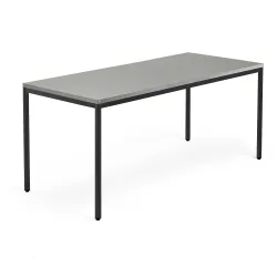 Biurko Modulus 4 Nogi, 1800x800 Mm, Czarna Rama, Jasny Szary