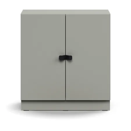 Szafa Qbus 1 Półka, Cokół, Uchwyty, 868x800x420 Mm, Jasnoszary