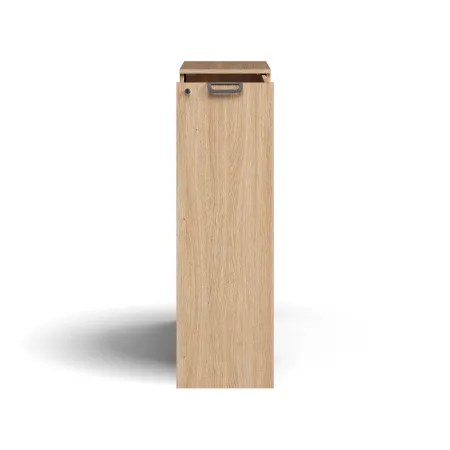 Zamykana Szafka Boczna Qbus Prawa Z Uchwytem, 1250x400x800 Mm, Dąb