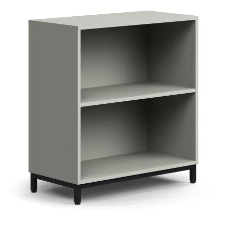 Regał Qbus 1 Półka, Nóżki, 868x800x400 Mm, Czarny, Jasnoszary