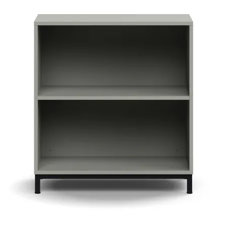 Regał Qbus 1 Półka, Nóżki, 868x800x400 Mm, Czarny, Jasnoszary