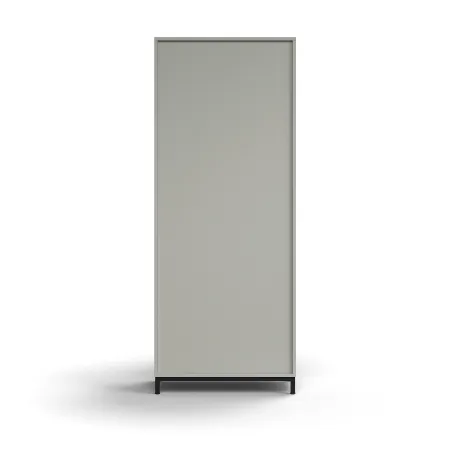 Regał Qbus 4 Półki, Nóżki, 2020x800x400 Mm, Czarny, Jasnoszary
