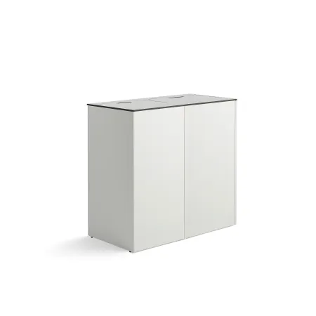 Stacja Segregacji Celsius 2 Sekcje, Biały, Kosz 120 L + Kosz 90 L + Pojemnik 21 L + Pojemnik 10 L
