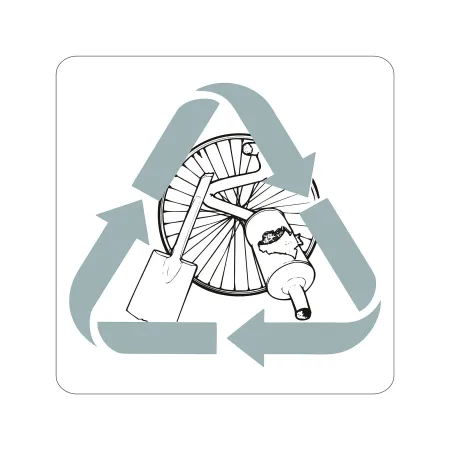 Naklejka Z Oznaczeniem Odpadów, Metal/złom, Szary