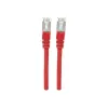 Patchcord Cat6a Sftp 10gbit 500mhz Lsoh/lszh 1m Czerwony