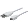 Kabel Usb A-microb M/m 1,0m Usb2.0 Hi-speed Biały