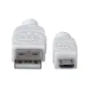 Kabel Usb A-microb M/m 1,0m Usb2.0 Hi-speed Biały