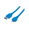 Kabel Usb A-microb M/m 1,0m Usb3.0 Super-speed Niebieski