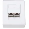 Gniazdo Natynkowe 2xrj45 Cat6 Ftp Białe