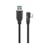 Kabel Usb 3.0 C-a M/m 1m Kątowy Czarny