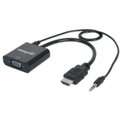 Konwerter Hdmi Na Vga 1080p M/f Audio Zasilanie Micro Usb