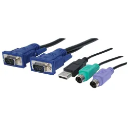 Kabel Kvm Zintegrowany 3w1 Vga/ps2/usb 5m Do Kvm