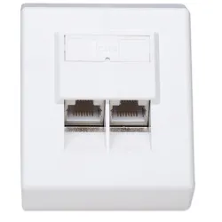 Gniazdo Natynkowe 2xrj45 Cat6 Ftp Białe