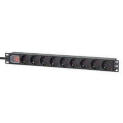 Listwa Zasilająca Rack 1u 9x Gniazd Schuko 4000w