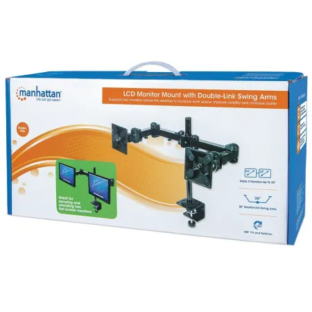 Podwójny Uchwyt Biurkowy Led/lcd 13-24 Cali Regulowany