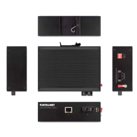 Przemysłowy Media Konwerter Gigabit Rj45 Na Sc Sm, Din, 20km