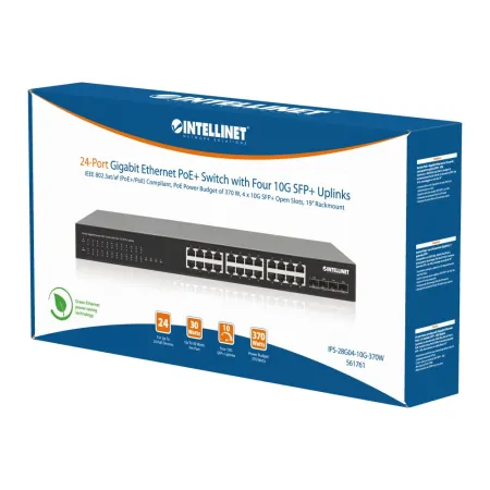 Switch Gigabit 24x Rj45 Poe+, 4x Sfp+ 10g Uplink