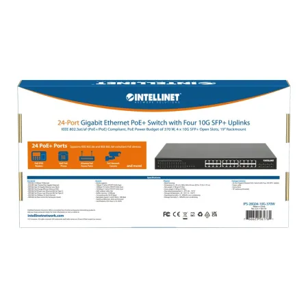 Switch Gigabit 24x Rj45 Poe+, 4x Sfp+ 10g Uplink