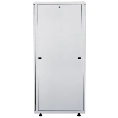 Szafa Stojąca Złożona 42u 600x600 Rack 19 Drzwi Szkło Szara