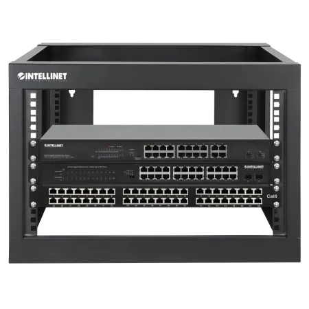 Rama Rack 19 6u 604x555, Wisząca, Tylne Otwarcie, 4 Słupki