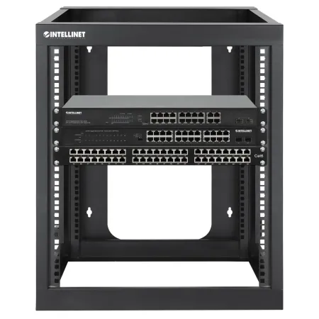 Rama Rack 19 12u 604x555, Wisząca, Tylne Otwarcie, 4 Słupki