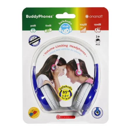 Słuchawki Dla Dzieci 3+ 85db Buddyphones Discover Blue