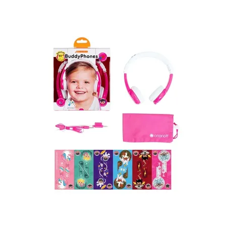 Słuchawki Dla Dzieci 3+ Explore 85db Z Mikrofonem Różowe