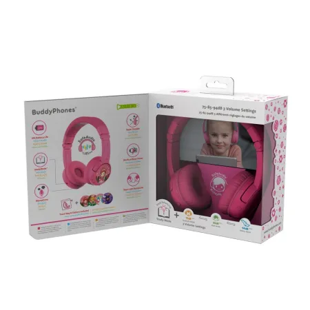 Słuchawki Bezprzewodowe Dla Dzieci 75/85/94db Play+ Różowe