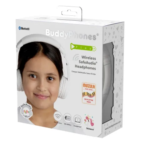 Słuchawki Bezprzewodowe Dla Dzieci 75/85/94db Play+ Białe