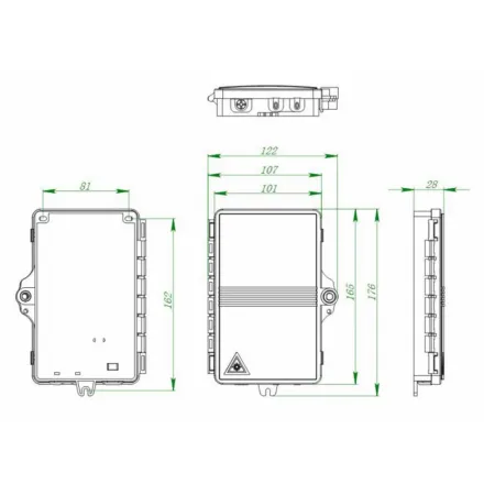 Zewnętrzna Skrzynka Przyłączeniowa Ftth Na 2 Adaptery