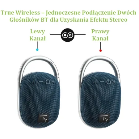 Głośnik Bluetooth 5.3 Bezprzewodowy 5w Tws Led Usb/tf Mp3