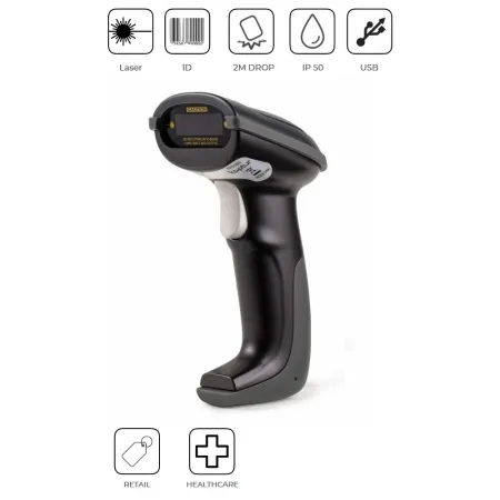 Czytnik Kodów Kreskowych Usb 1d Laserowy Kaptur Kp3103