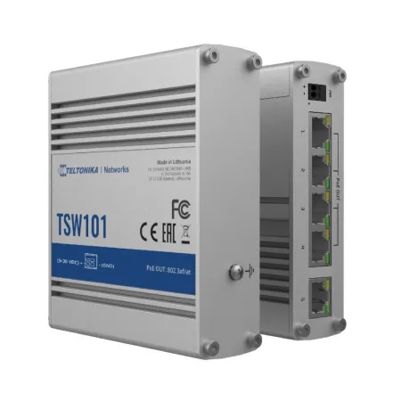 Teltonika Tsw101 Switch Gigabit 5x Rj45 Poe+ 60w