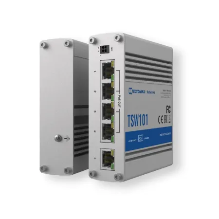 Teltonika Tsw101 Switch Gigabit 5x Rj45 Poe+ 60w